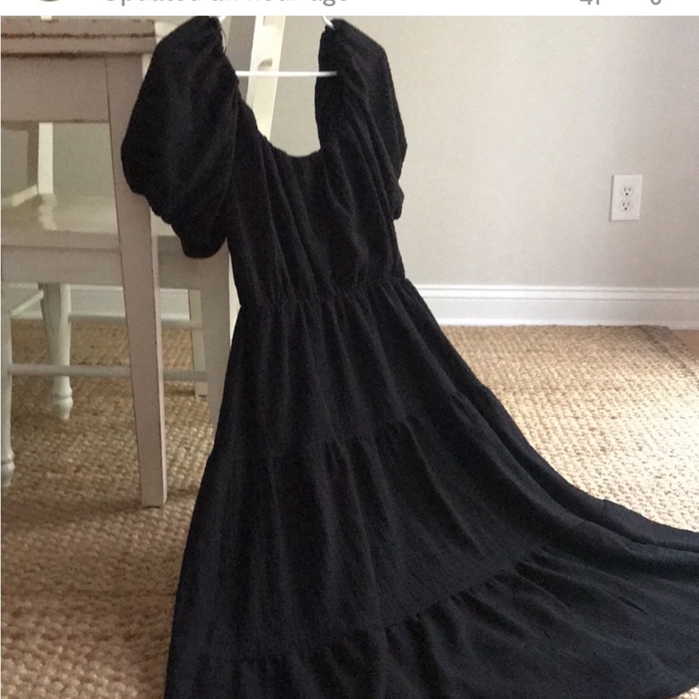 🖤 Beca Tiered Black Dress - Size S/P - $18